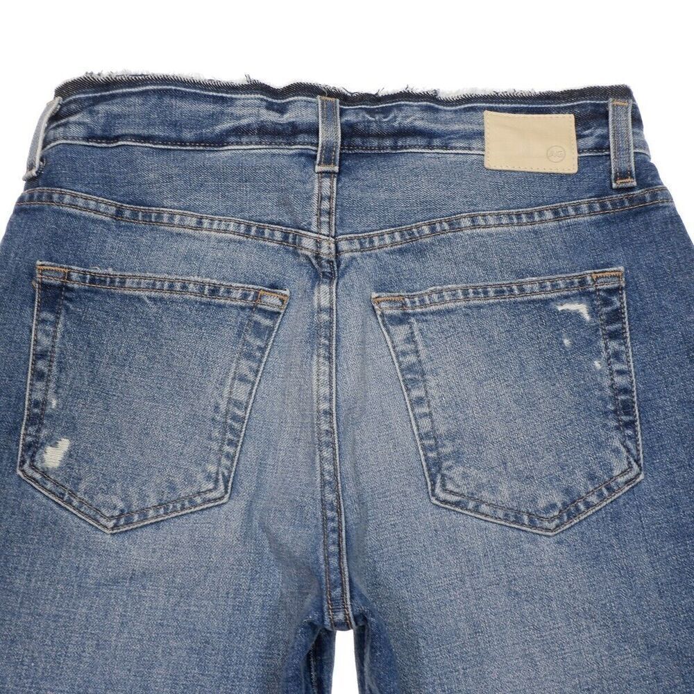 AG Adriano Goldschmied Contour 360 Bermuda Shorts Size 25 Distressed Measure W30 - Picture 4 of 10